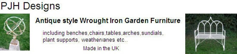 PJH Designs - Antique Style Wrought Iron Garden Furniture